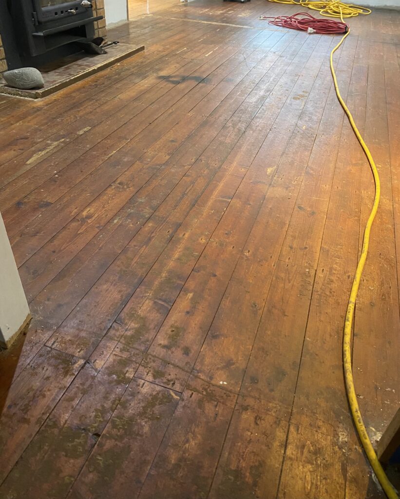 pine floor sanding