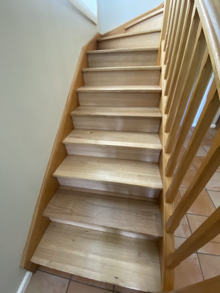 Wooden stair sanding canberra