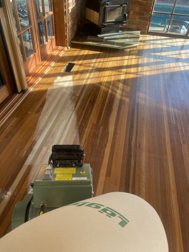 spotted gum timber floorboards