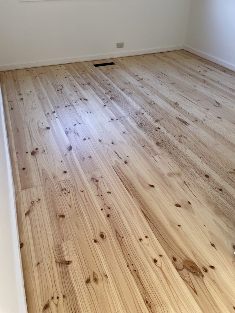 Pine timber floor restoration Curtin