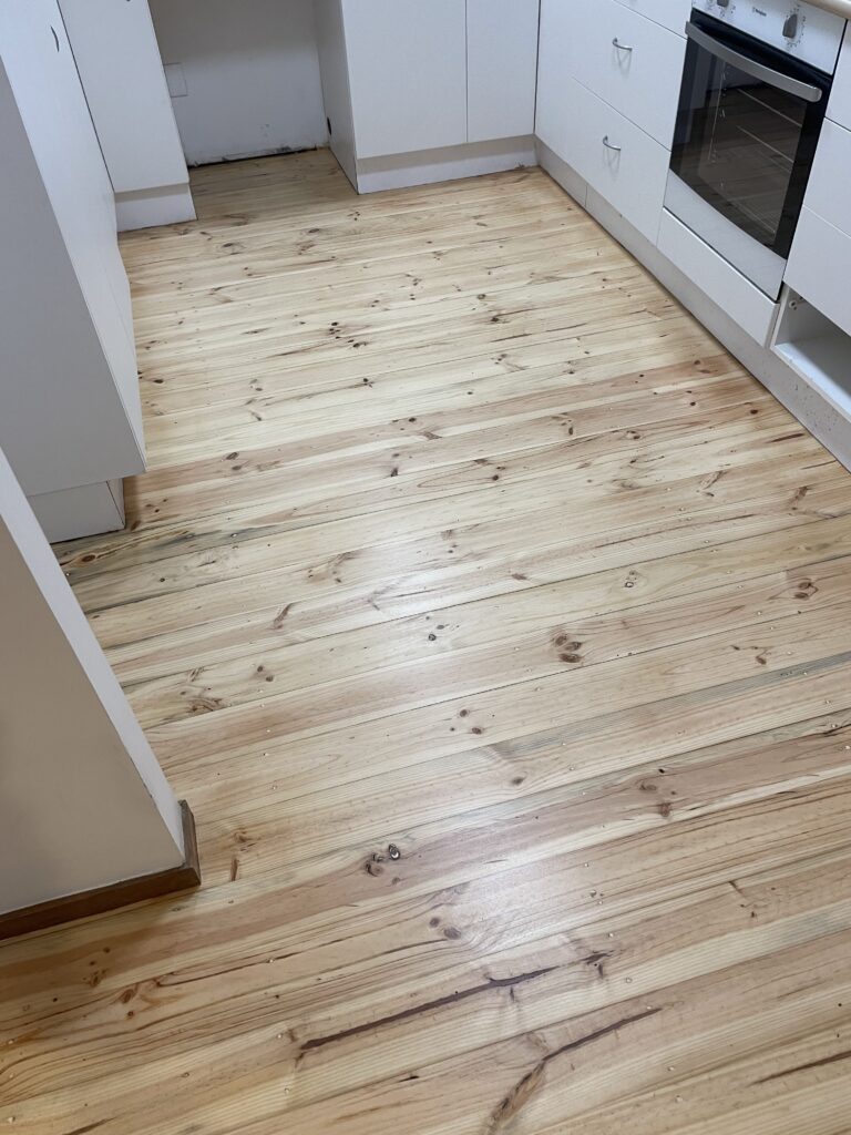 Pine timber floor restoration Canberra